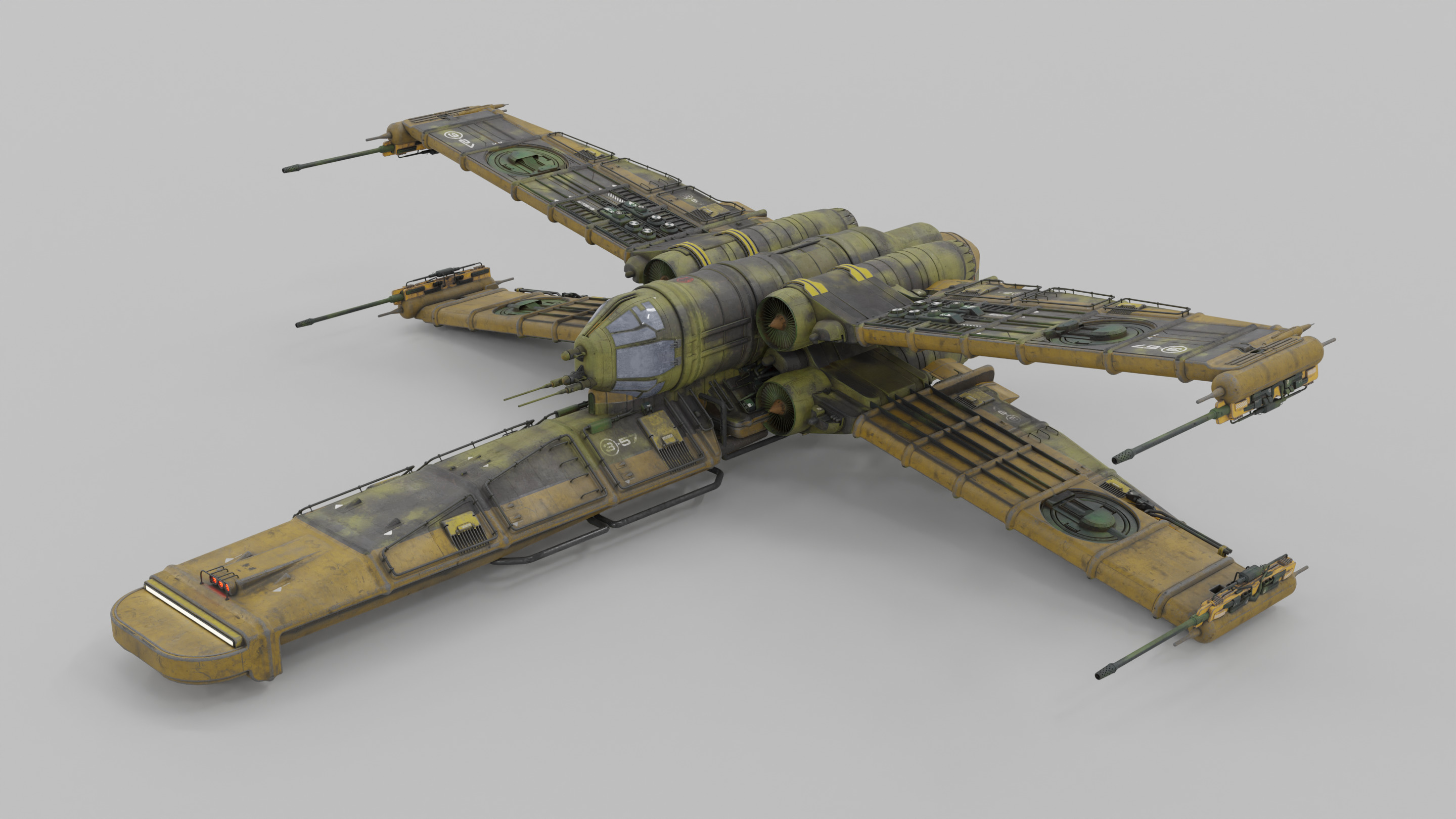Quad Wing Vehicle 3D model_8