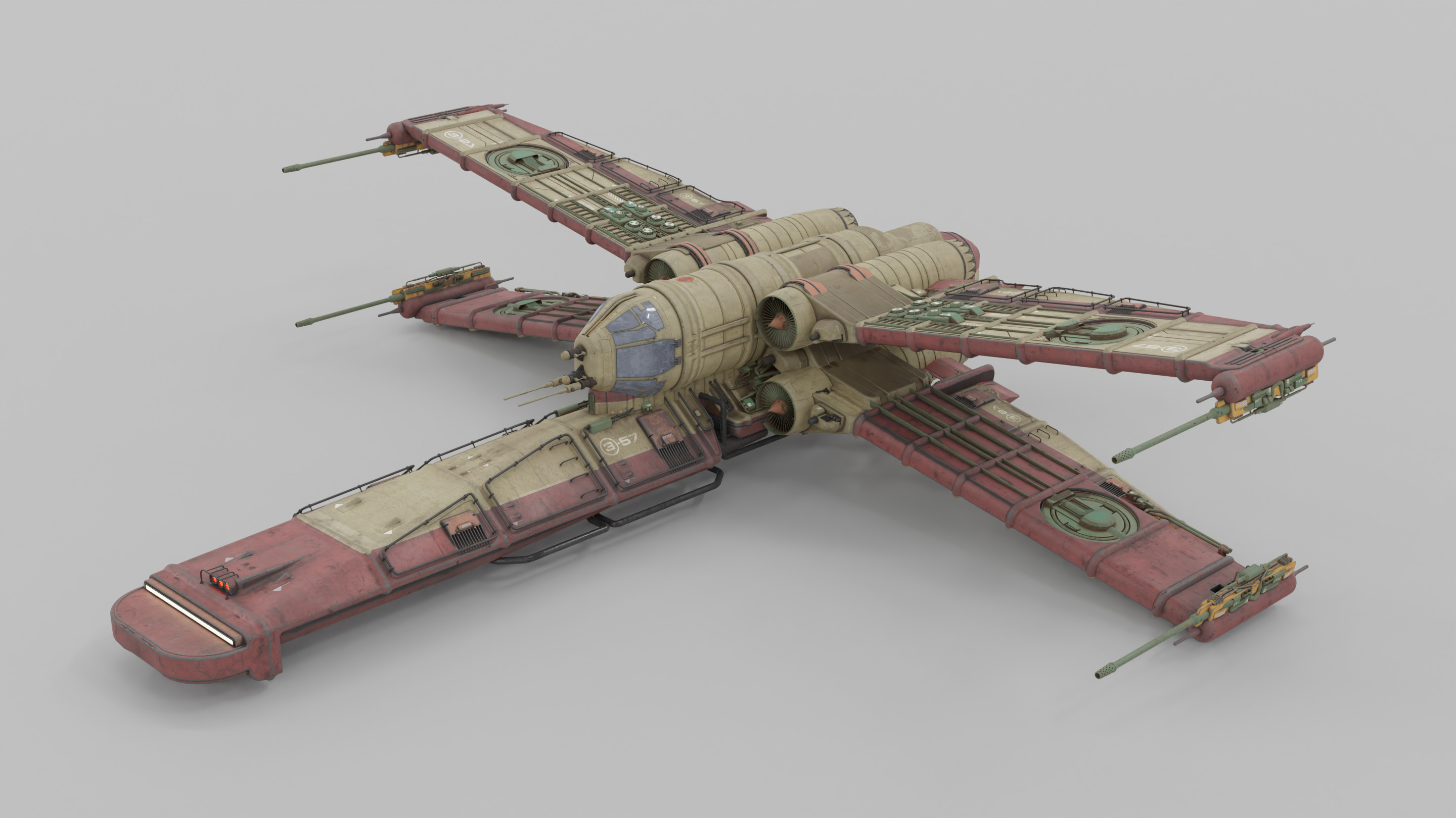 Quad Wing Vehicle 3D model_5
