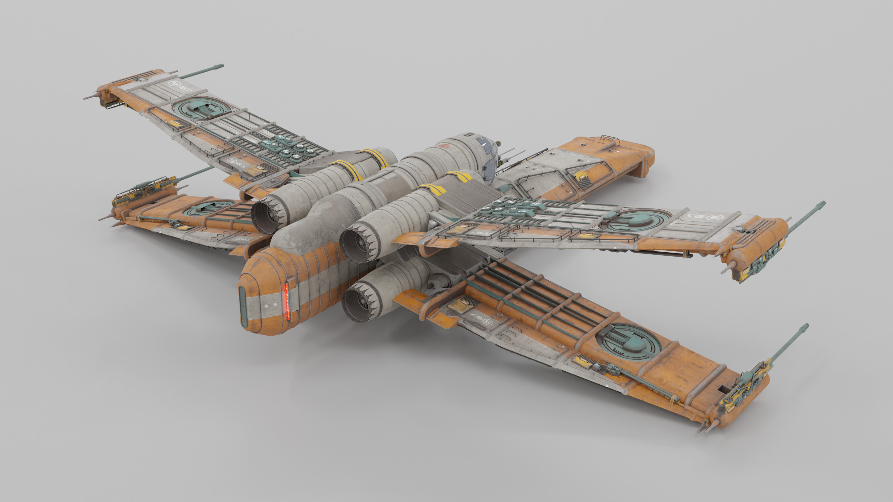 Quad Wing Vehicle 3D model_1