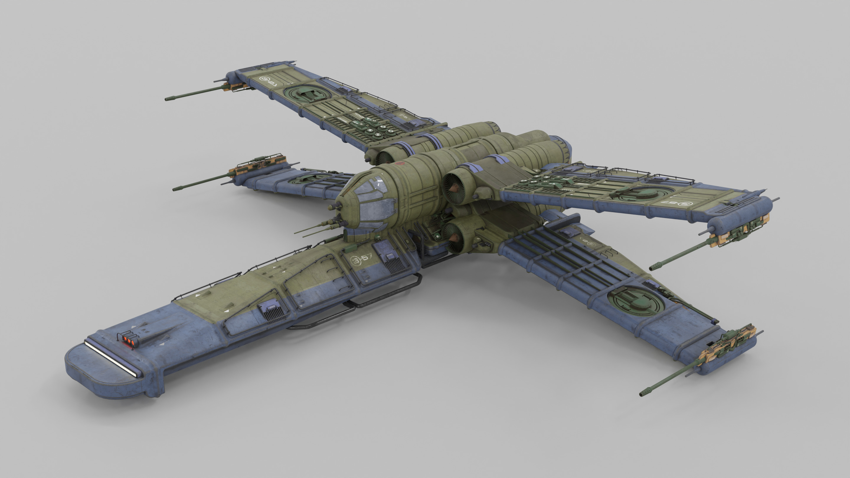 Quad Wing Vehicle 3D model_6