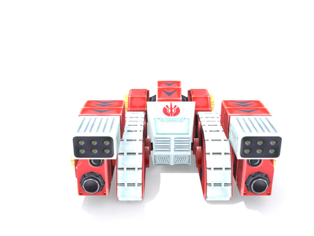 Future combat vehicle  Low-poly 3D model_2