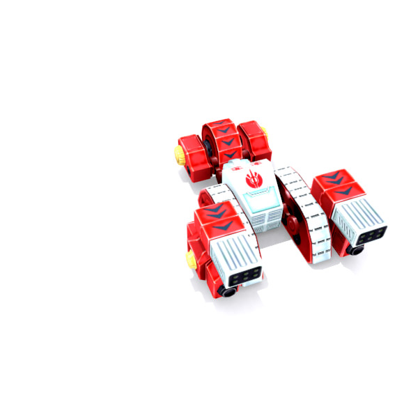 Future combat vehicle  Low-poly 3D model_7