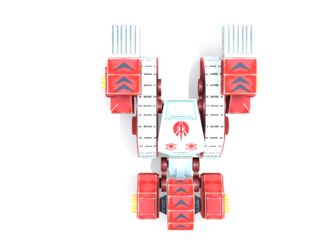 Future combat vehicle  Low-poly 3D model_1