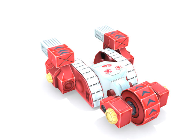 Future combat vehicle  Low-poly 3D model_3