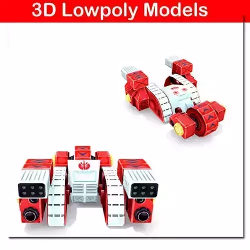 Future combat vehicle  Low-poly 3D model