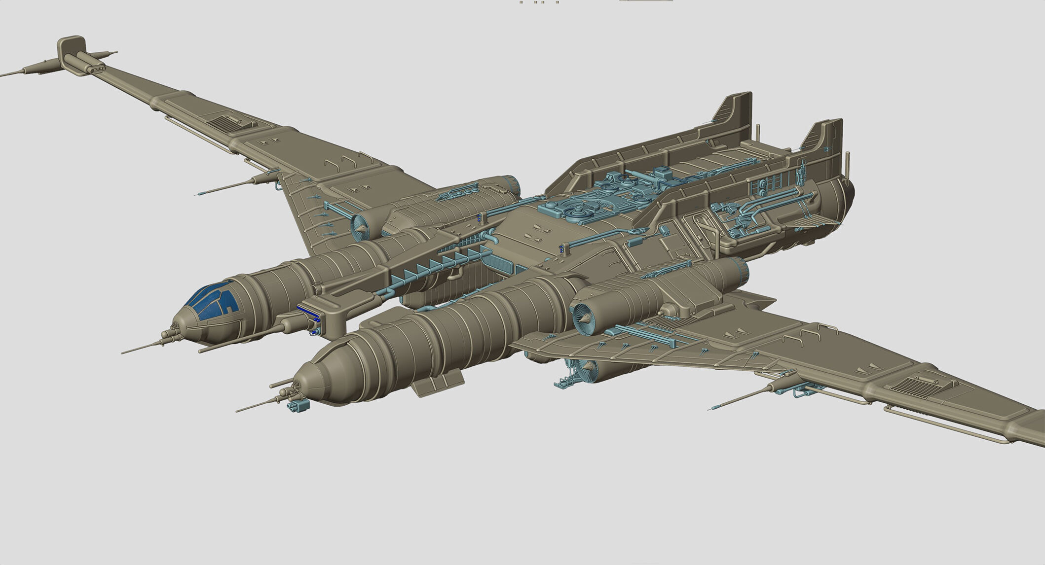 Assault Ship Vehicle 3D model_9