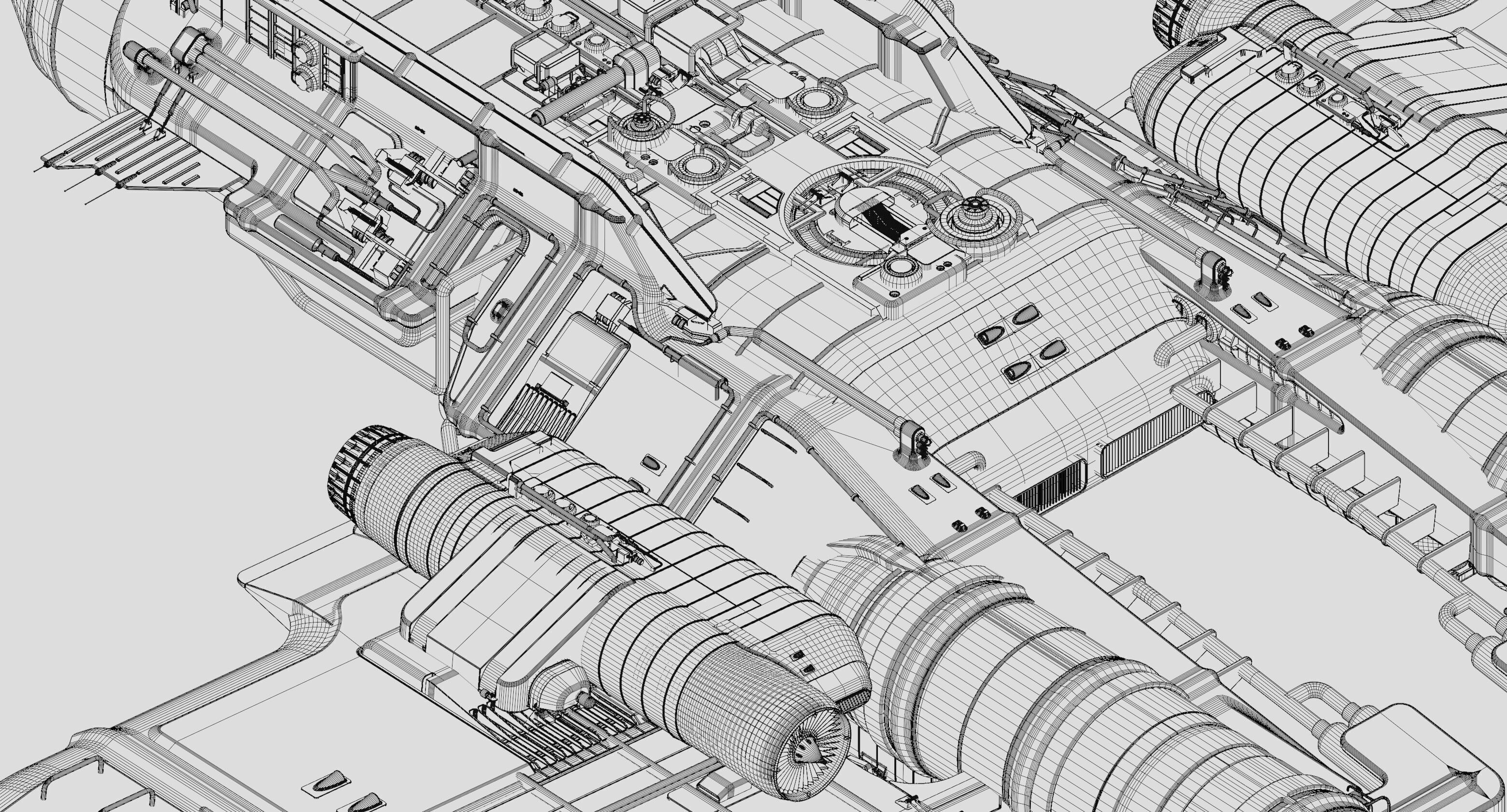 Assault Ship Vehicle 3D model_3