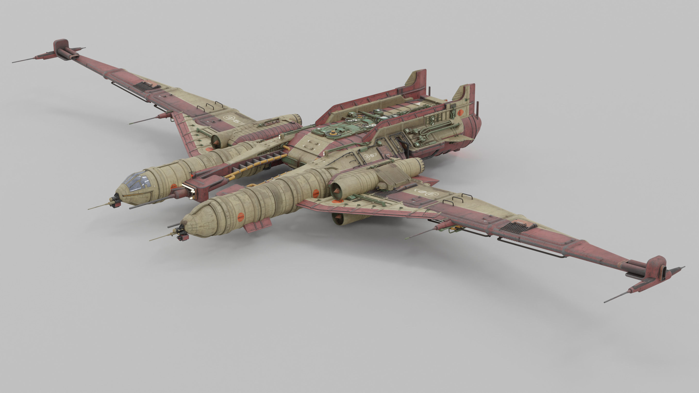 Assault Ship Vehicle 3D model_5