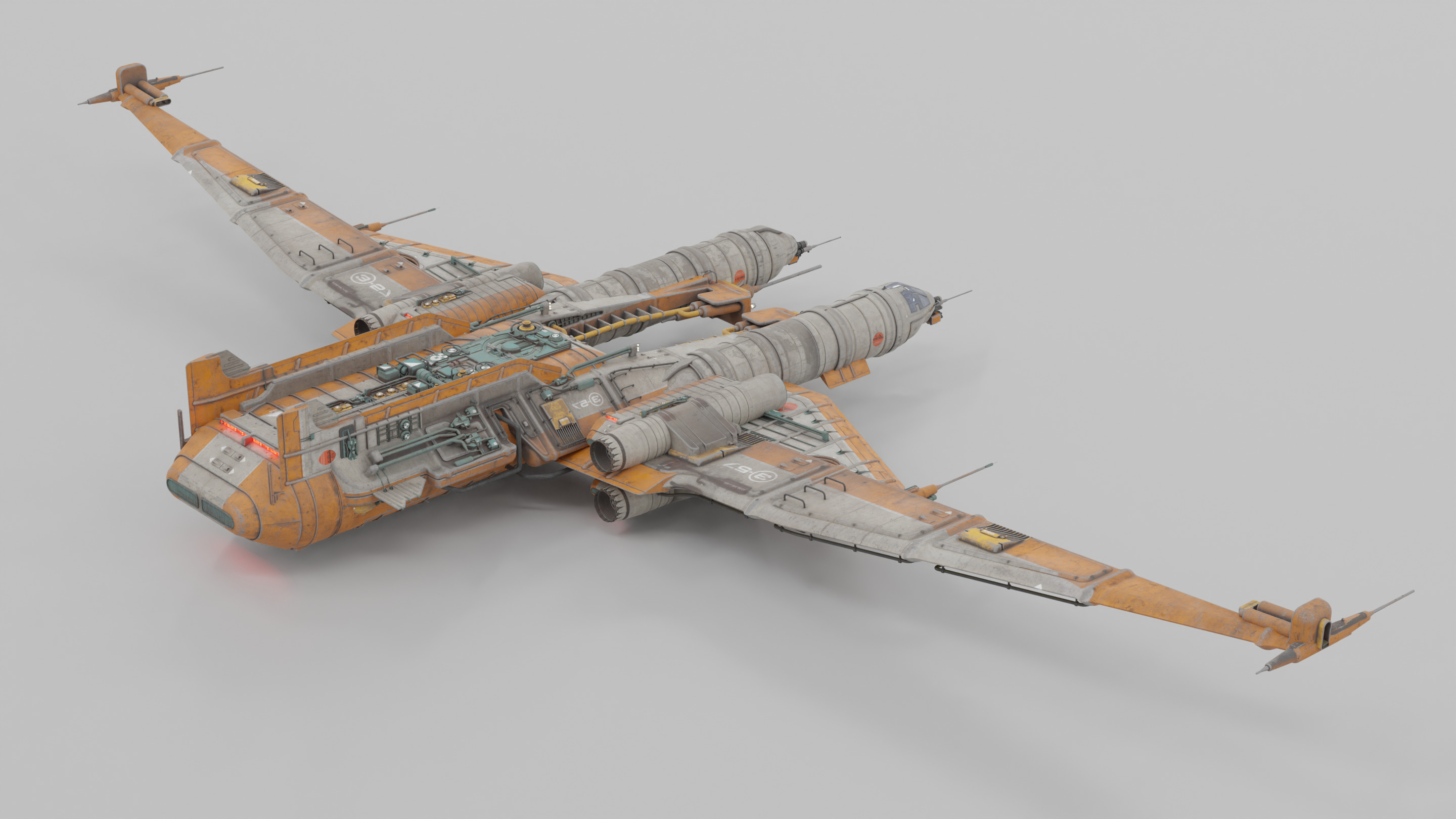 Assault Ship Vehicle 3D model_1