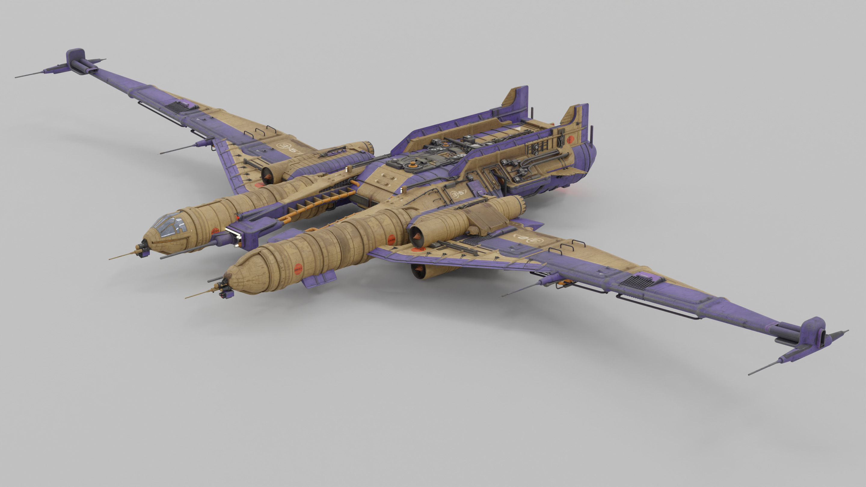 Assault Ship Vehicle 3D model_7