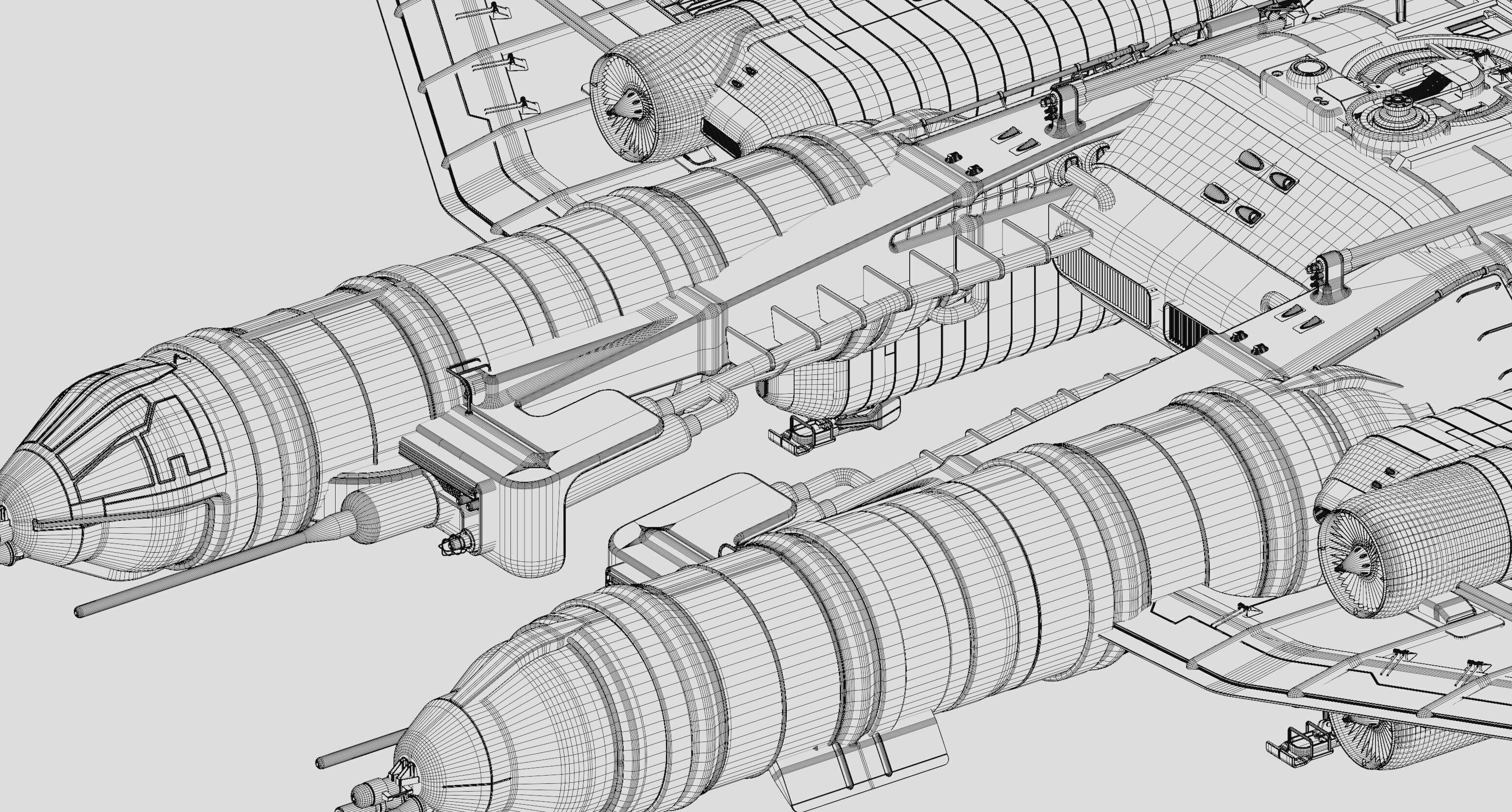 Assault Ship Vehicle 3D model_4