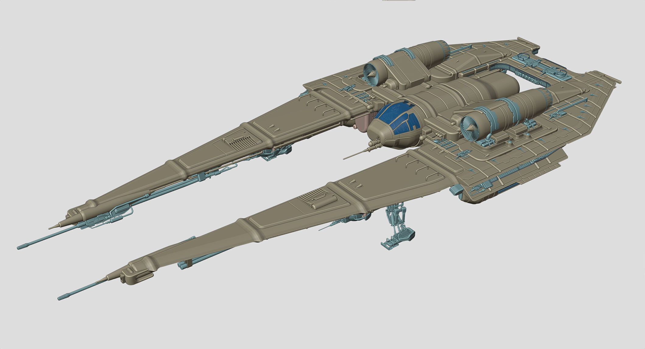 U-Wing Vehicle 3D model_9