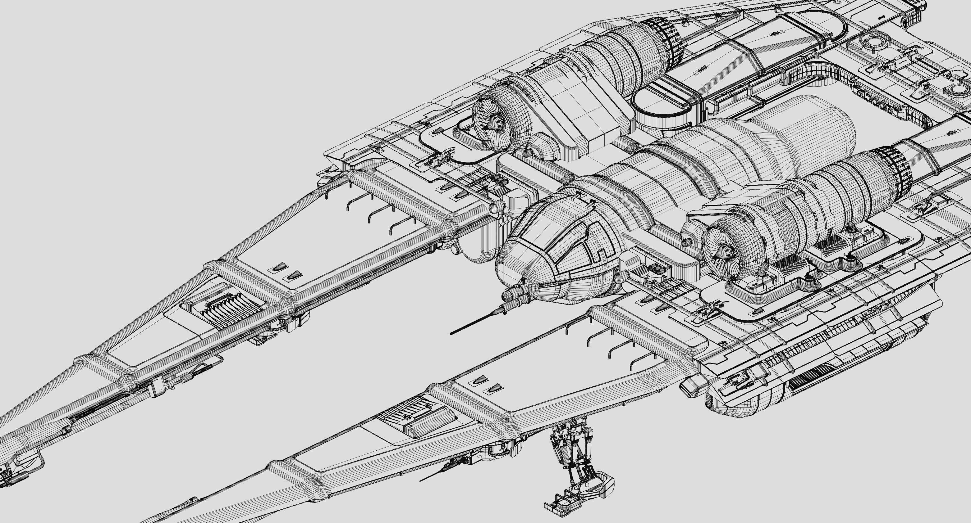 U-Wing Vehicle 3D model_3