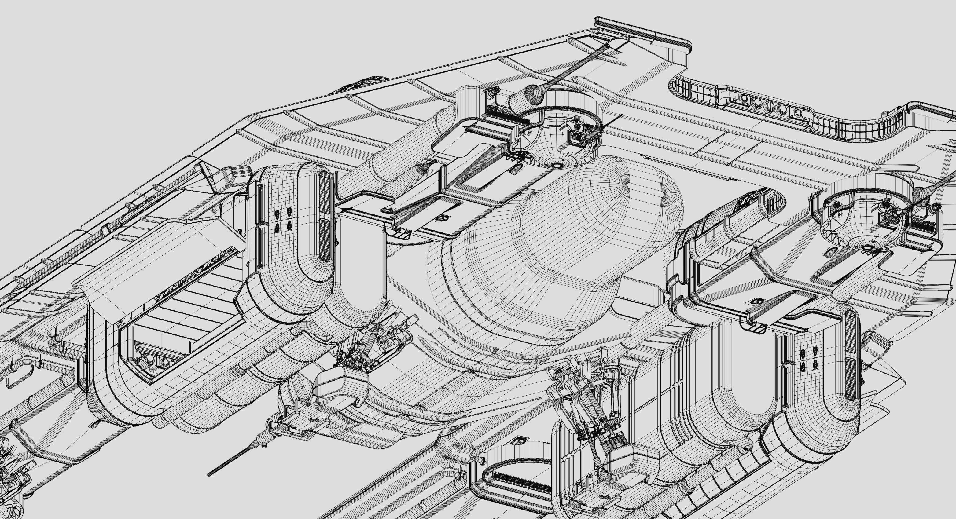 U-Wing Vehicle 3D model_4