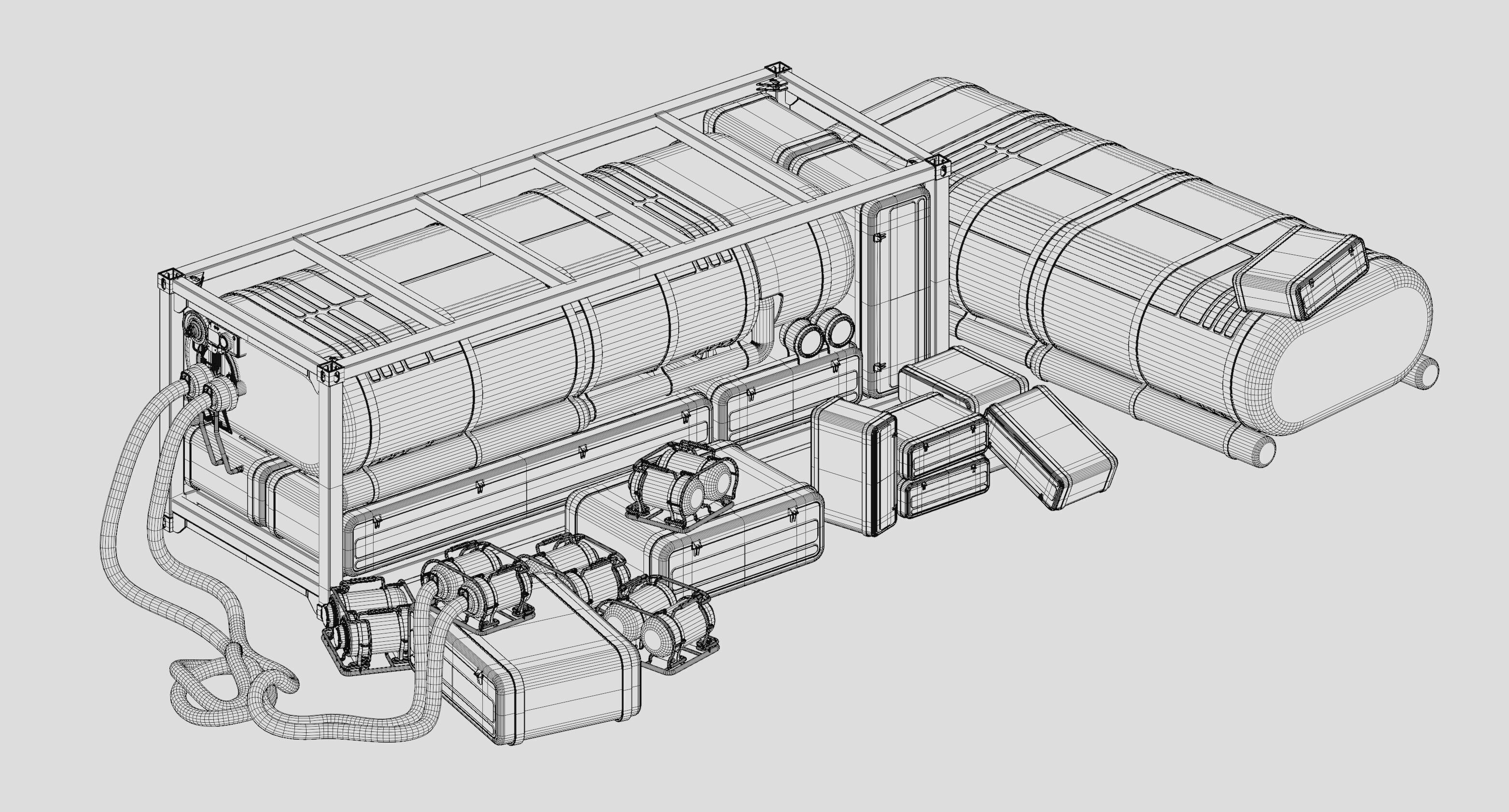 Sci-Fi Crates 3D model_3