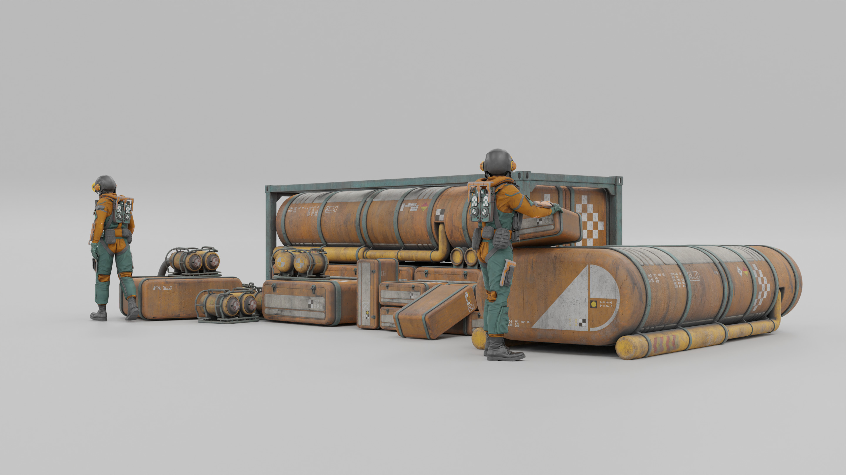 Sci-Fi Crates 3D model_6