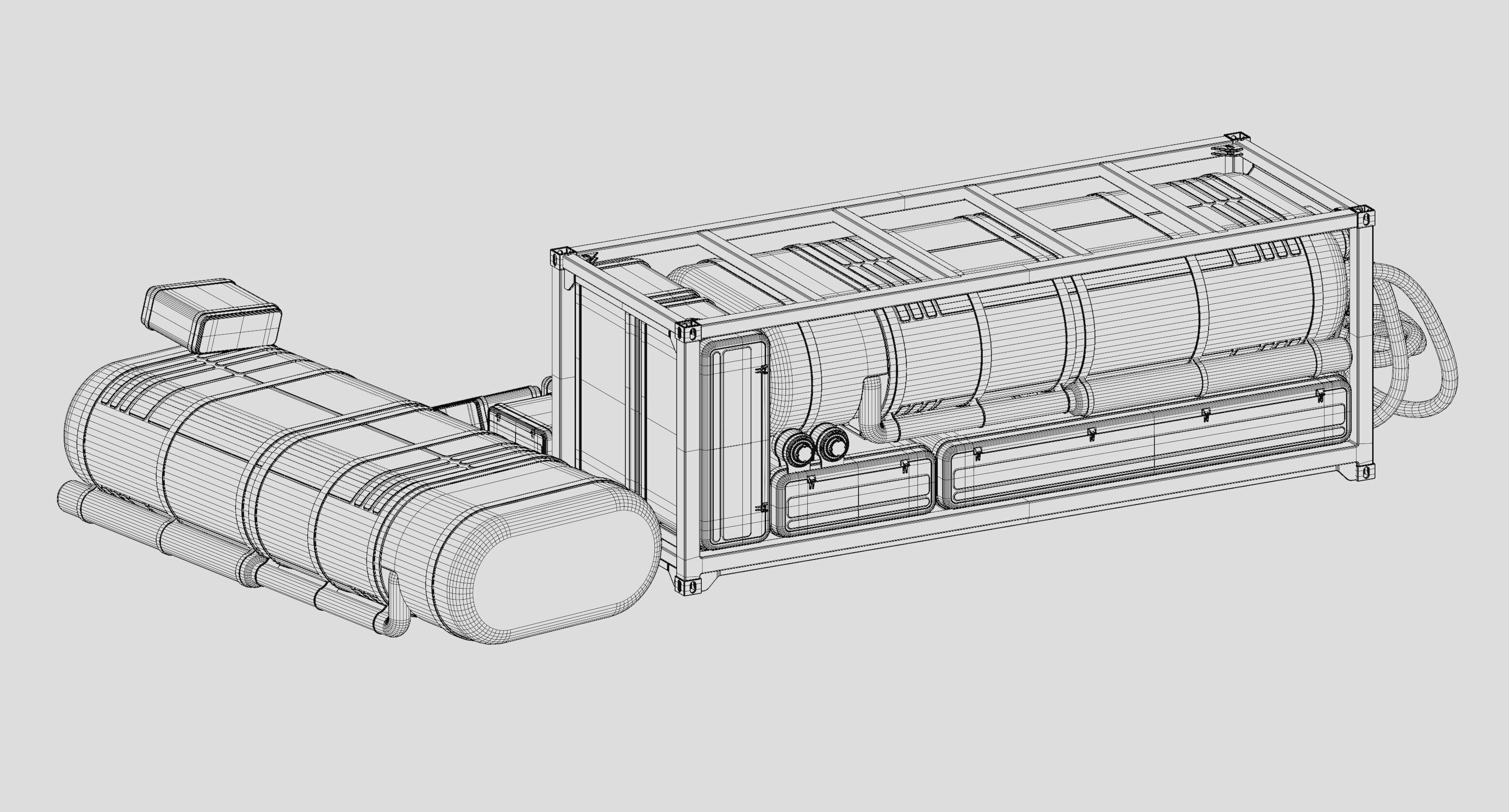 Sci-Fi Crates 3D model_4