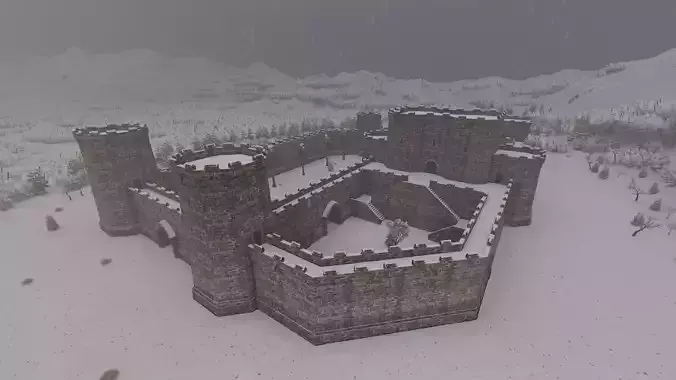 Basic Medieval Castle 3D model