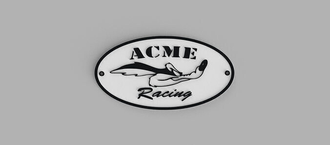 Acme Racing Wile E Coyote Road Runner Logo Wall Art Free 3D print model
