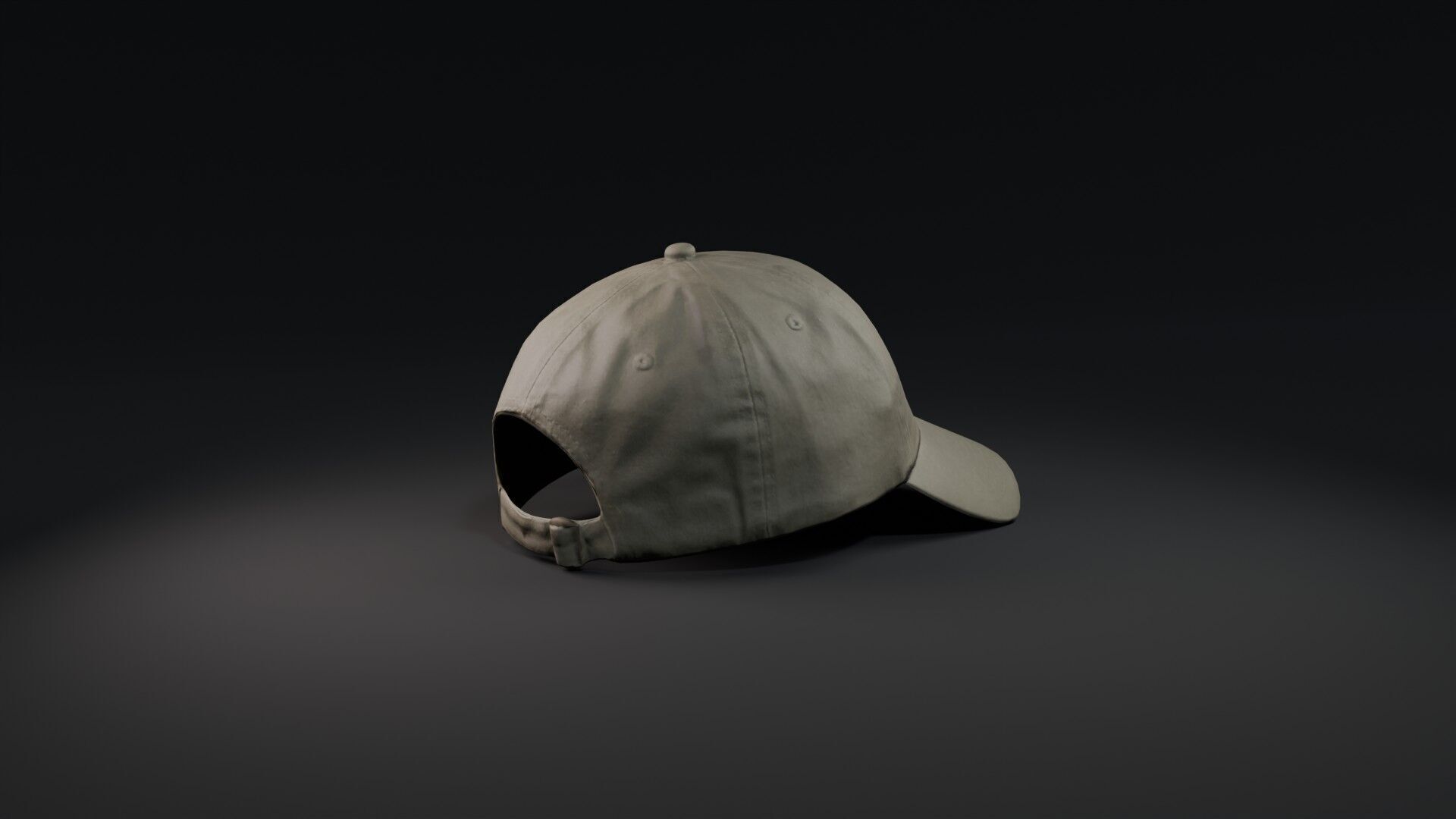 Mockup Green baseball cap Low-poly 3D model_28