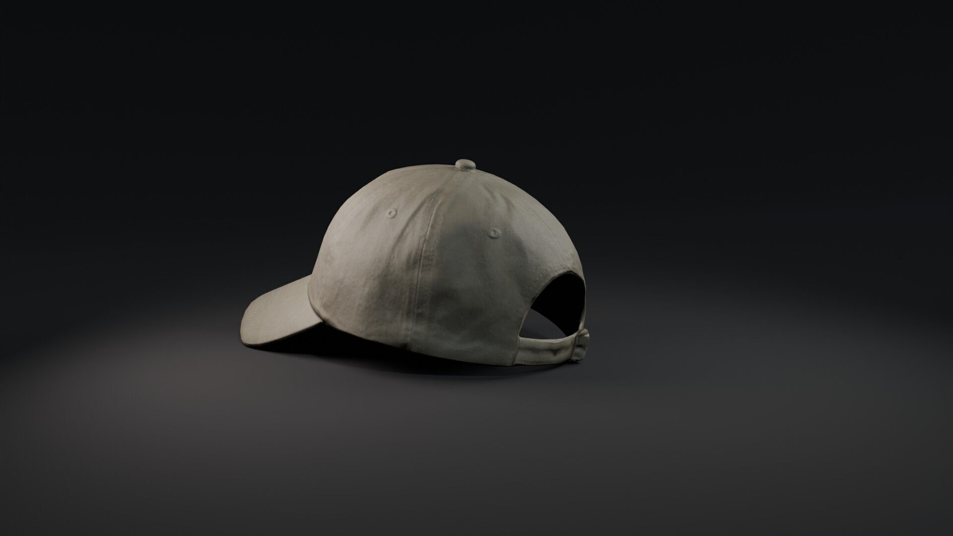 Mockup Green baseball cap Low-poly 3D model_22