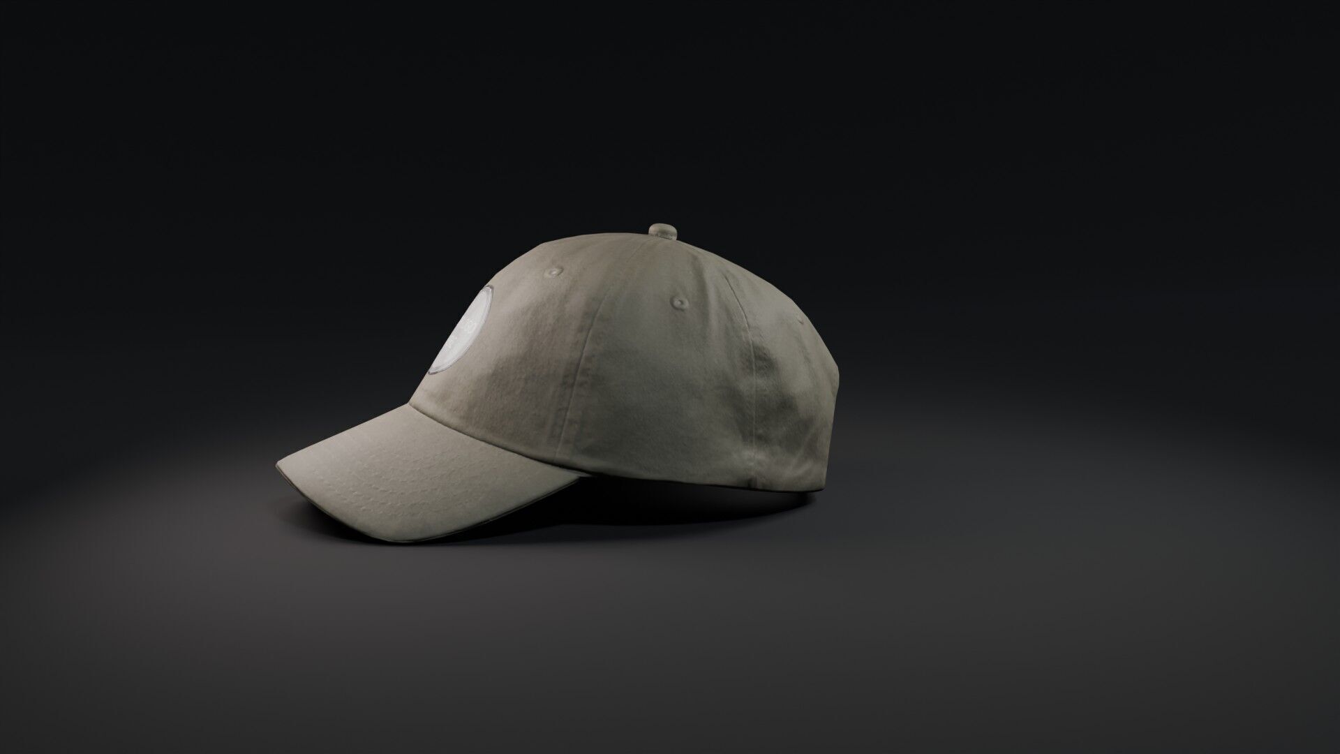 Mockup Green baseball cap Low-poly 3D model_15