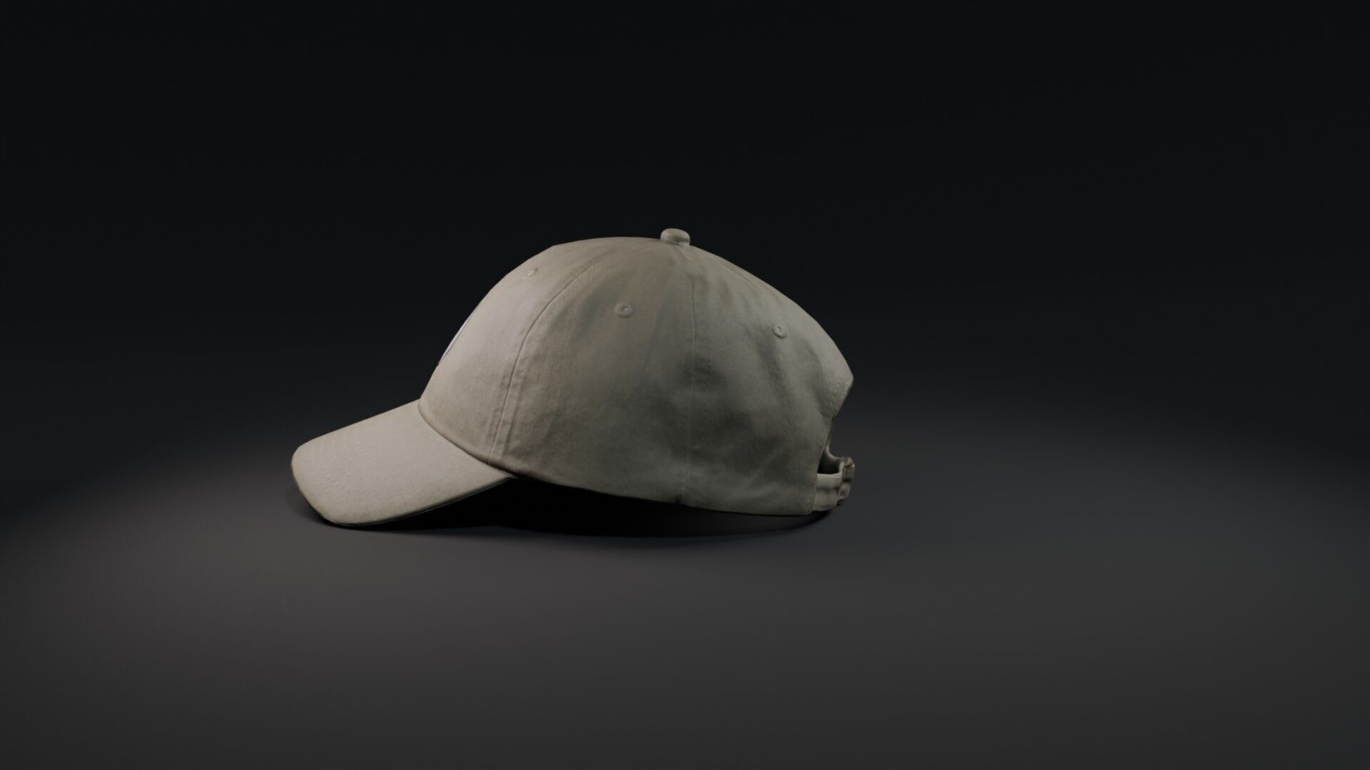 Mockup Green baseball cap Low-poly 3D model_23