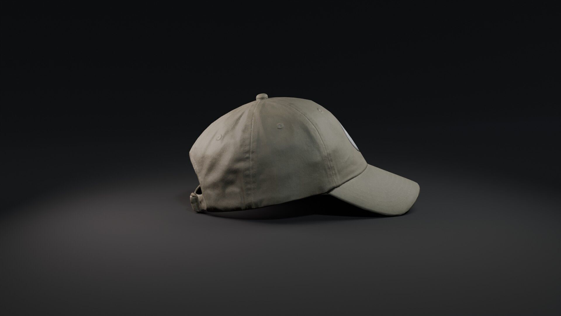 Mockup Green baseball cap Low-poly 3D model_31