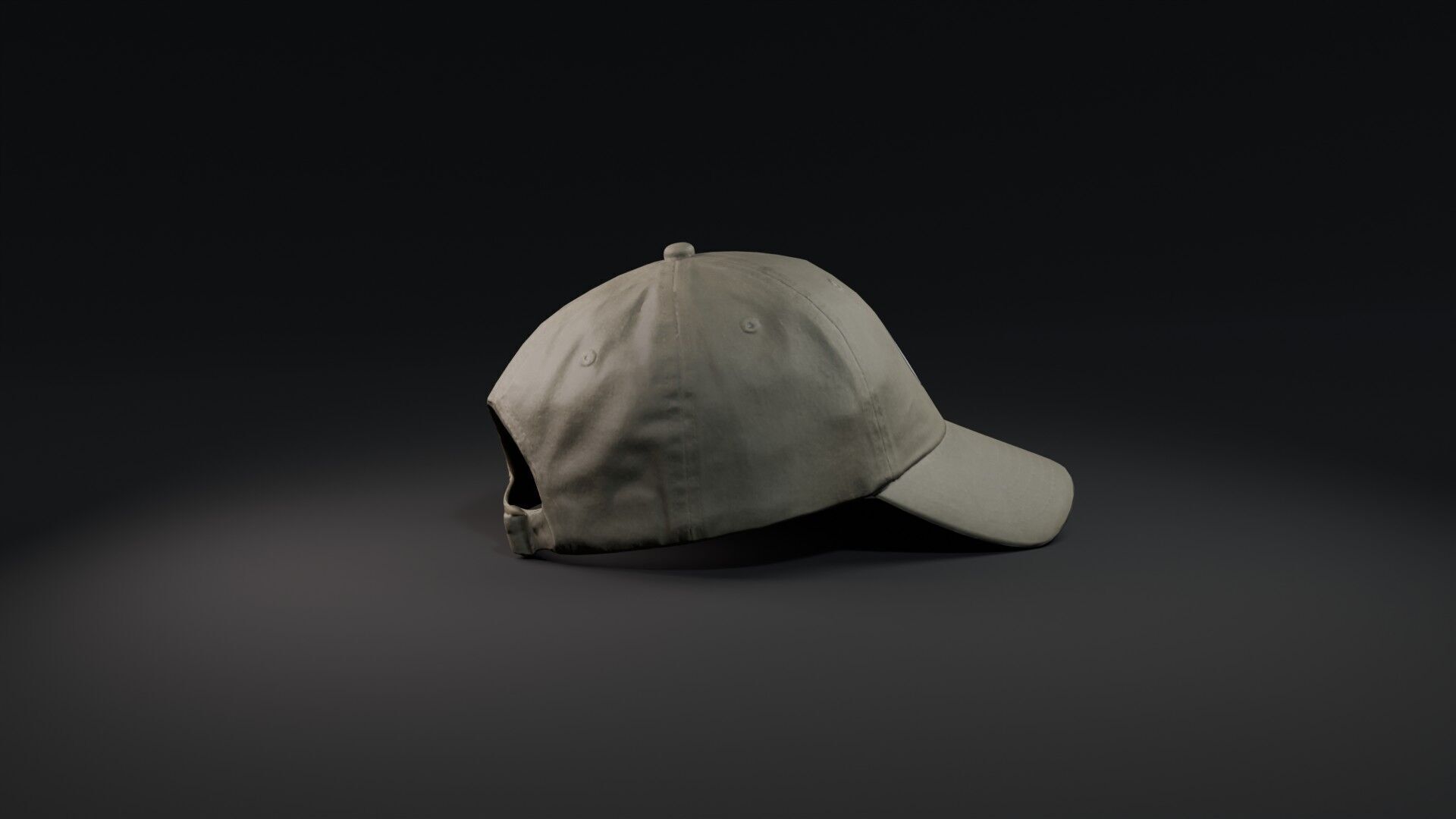Mockup Green baseball cap Low-poly 3D model_30