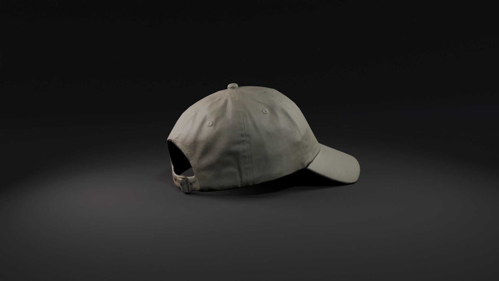 Mockup Green baseball cap Low-poly 3D model_29