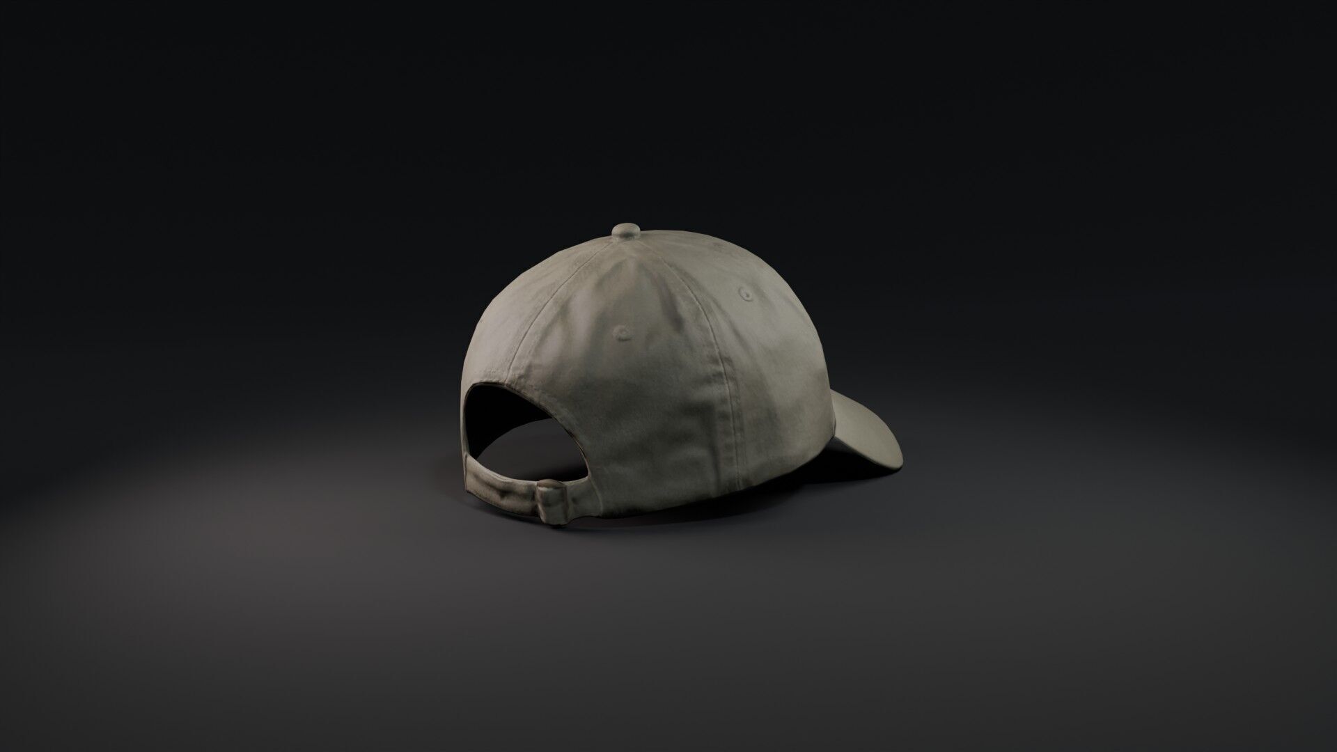 Mockup Green baseball cap Low-poly 3D model_27