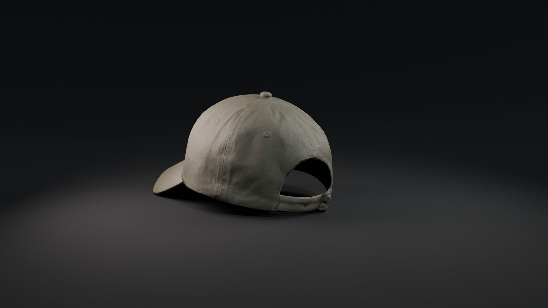 Mockup Green baseball cap Low-poly 3D model_20