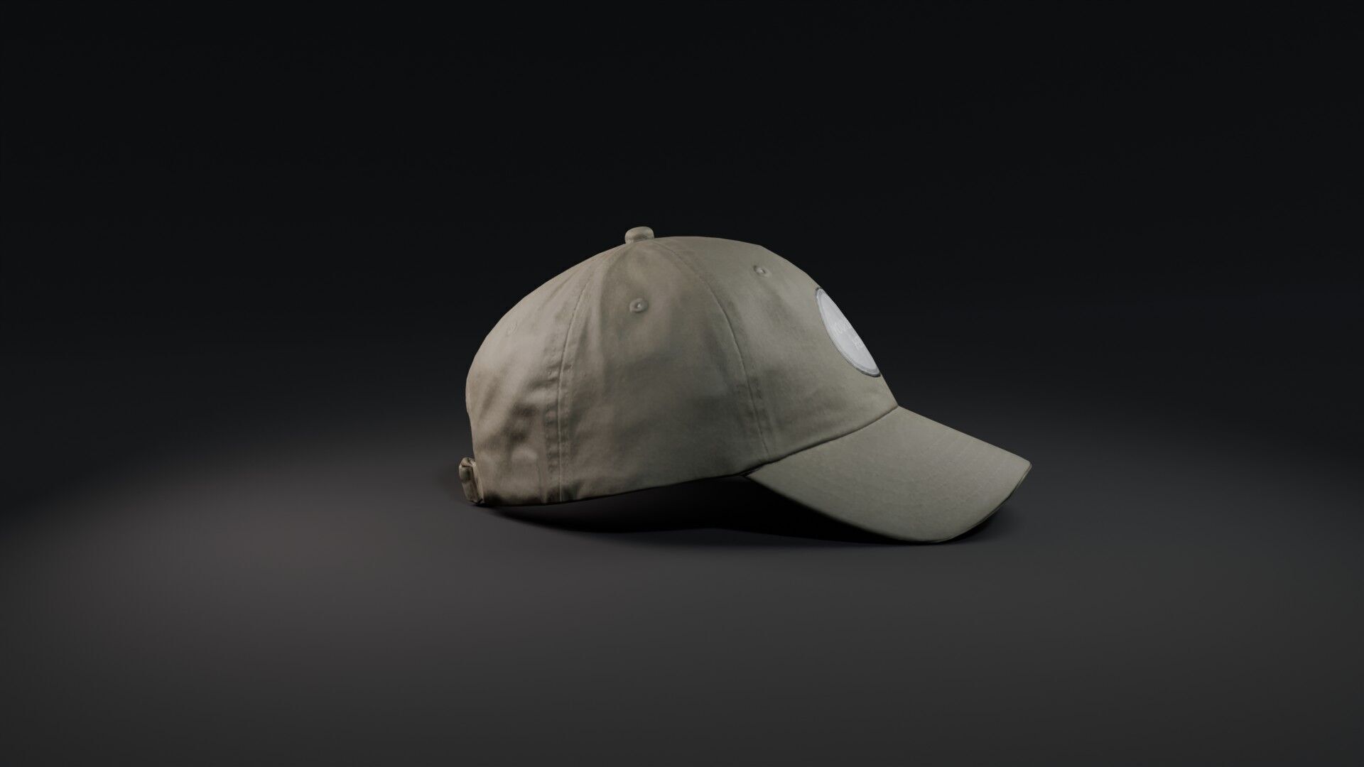 Mockup Green baseball cap Low-poly 3D model_33