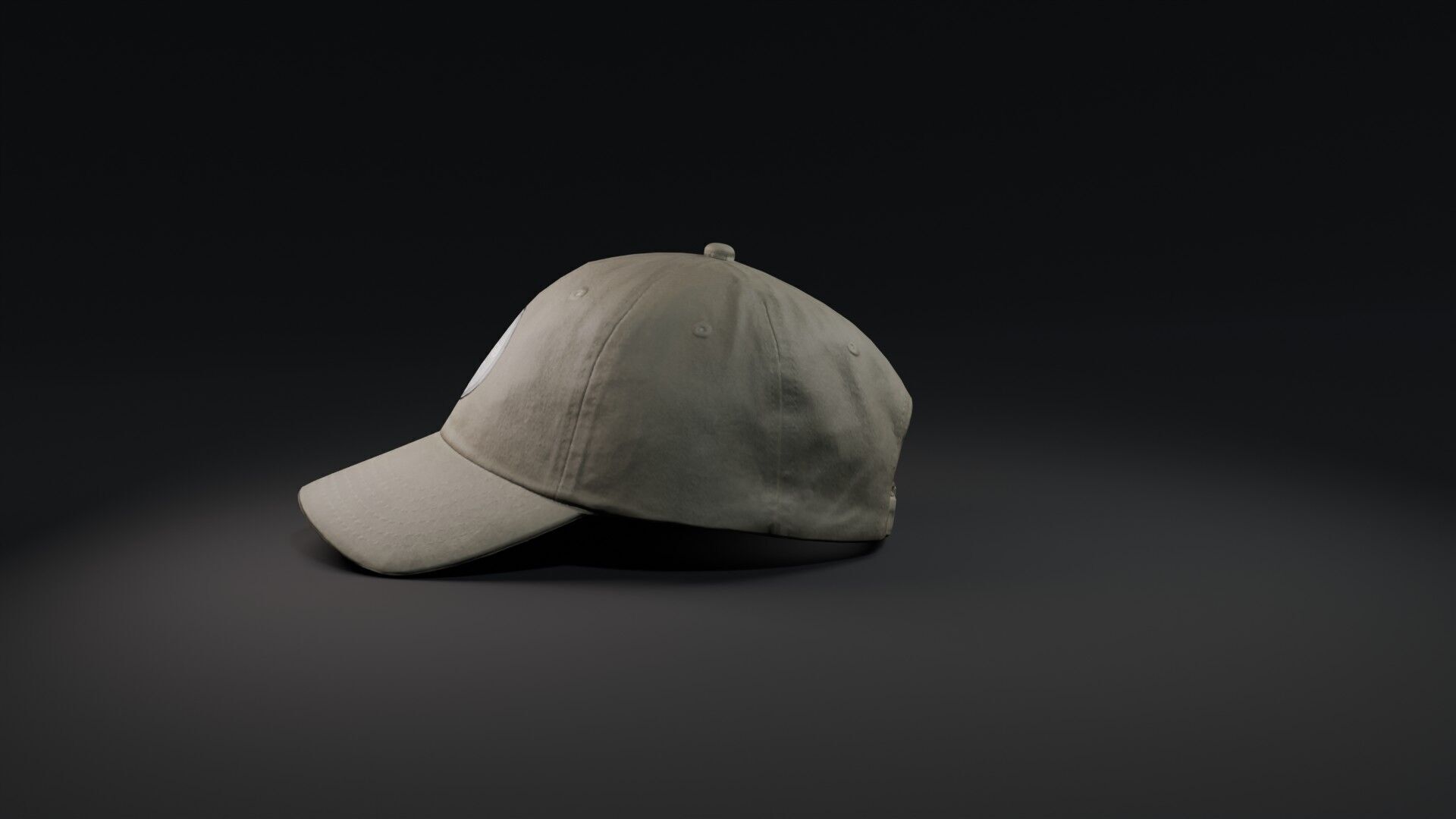 Mockup Green baseball cap Low-poly 3D model_16