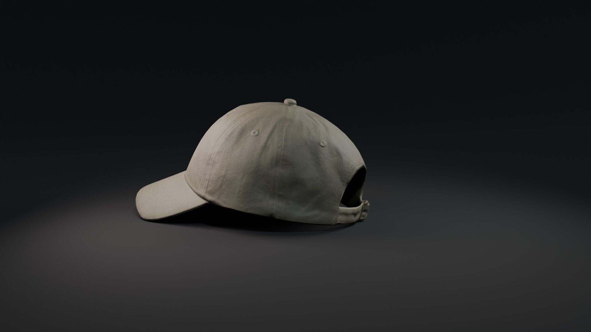 Mockup Green baseball cap Low-poly 3D model_17