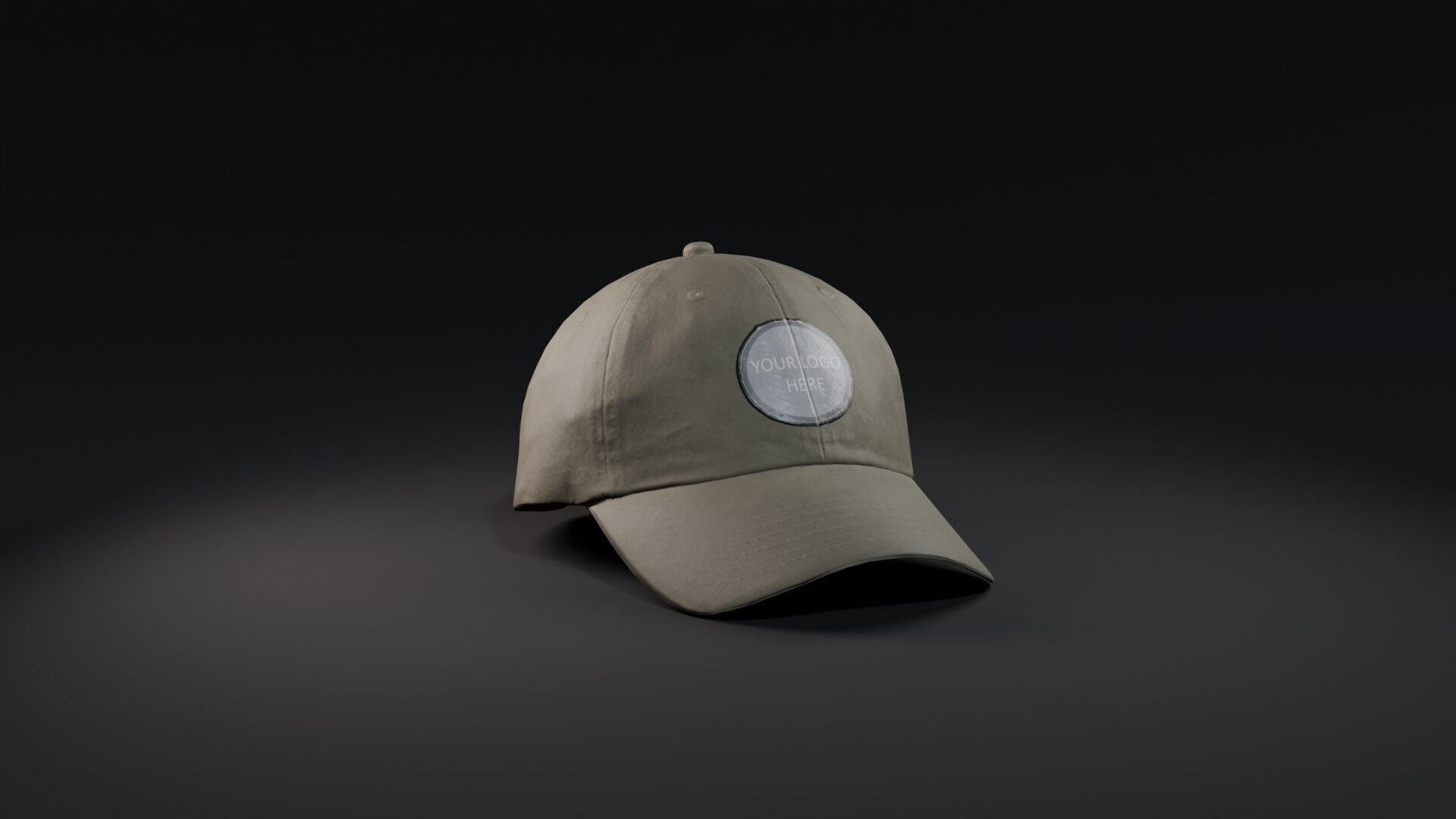 Mockup Green baseball cap Low-poly 3D model_18