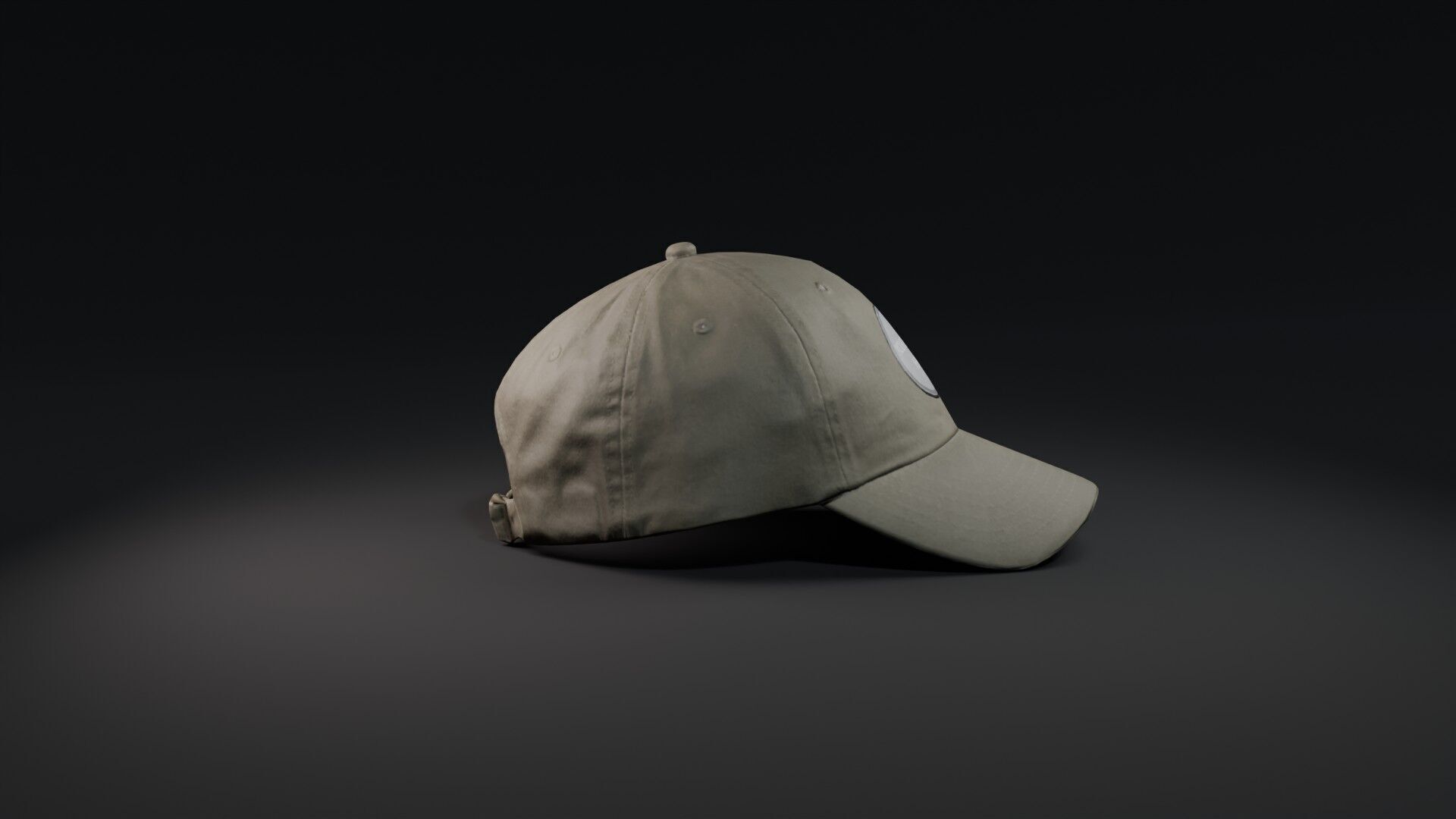 Mockup Green baseball cap Low-poly 3D model_32