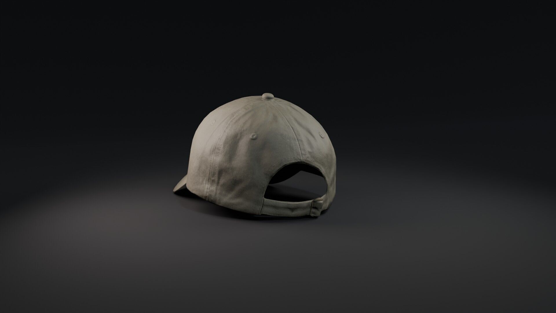 Mockup Green baseball cap Low-poly 3D model_19