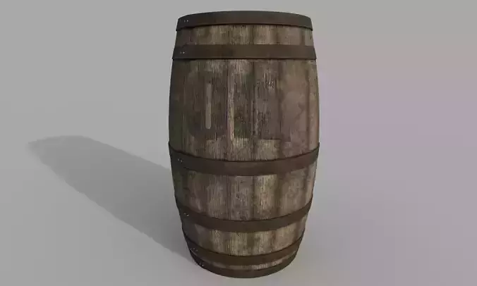   Wooden  Barrel 3D Model 