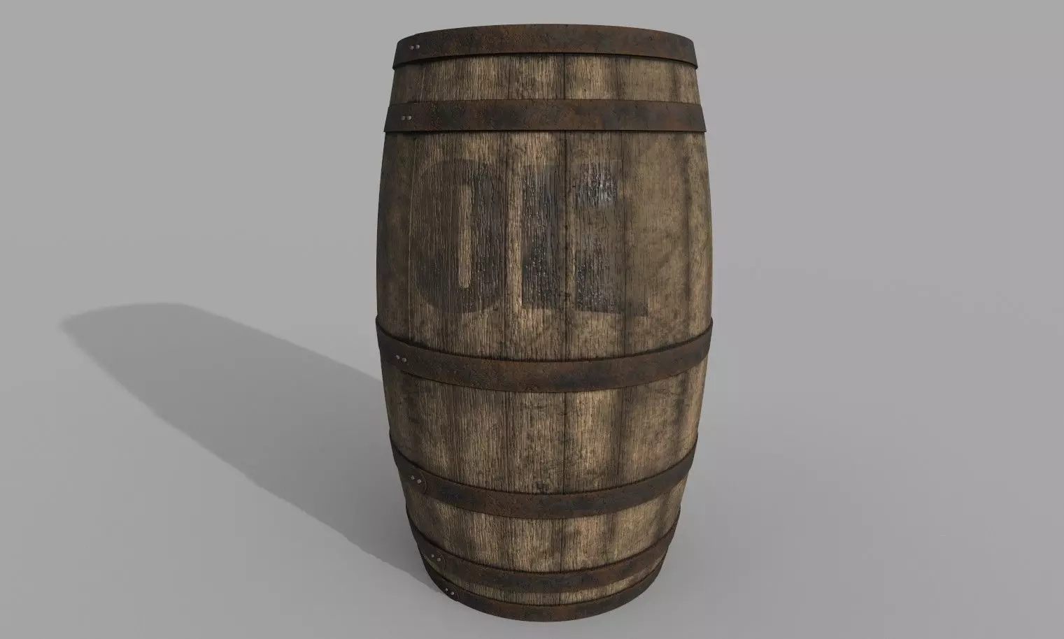   Wooden  Barrel 3D Model  3D model_0