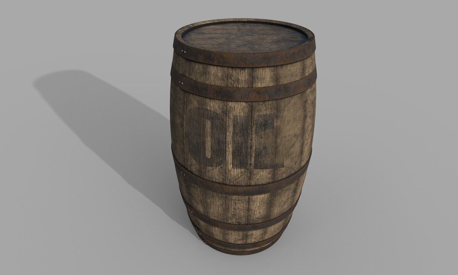   Wooden  Barrel 3D Model  3D model_2