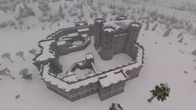 Basic Medieval Castle 3D model