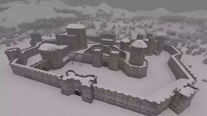 Basic Medieval Castle  3D model