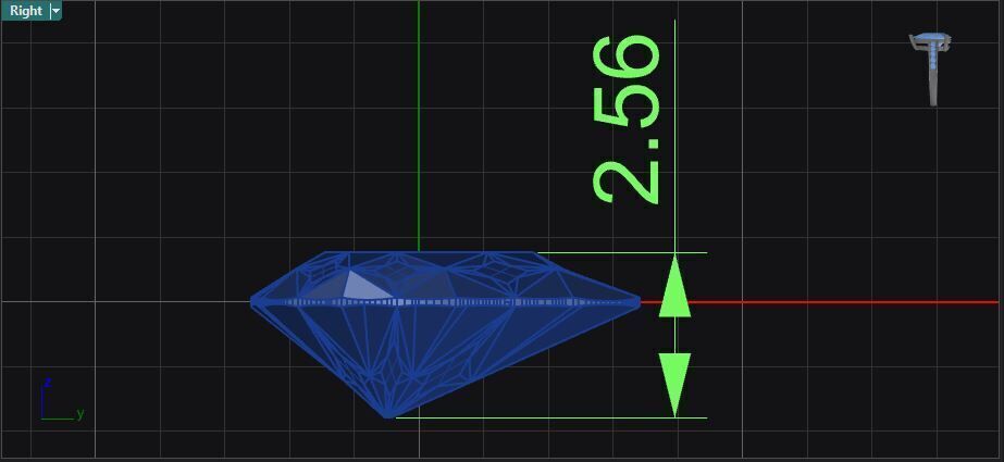 Bezel set emerald square and pear shape diamond three stone ring 3D print model_18