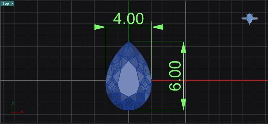 Bezel set emerald square and pear shape diamond three stone ring 3D print model_17