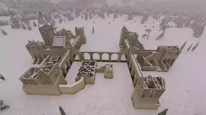 Basic Medieval Castle 3D model