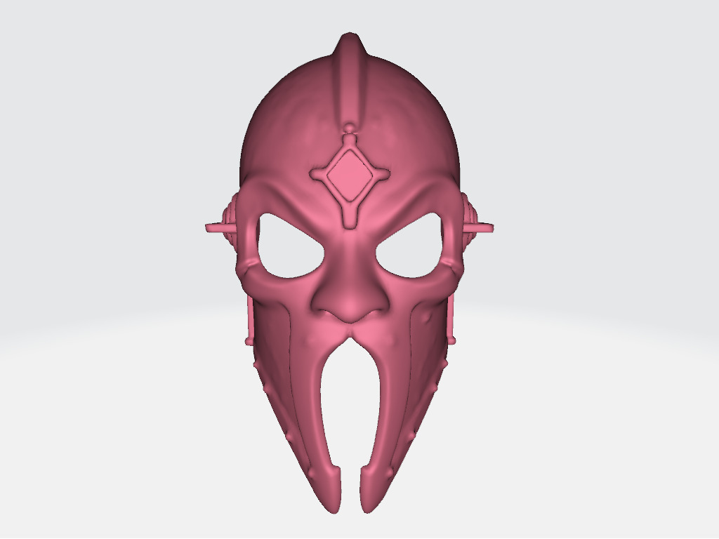 Medieval Knight Helmet Low-poly 3D model_11