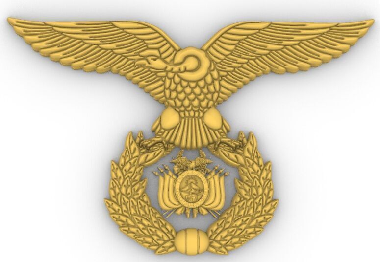 Escudo Fuerza Aerea Bolivia 3D print model_9