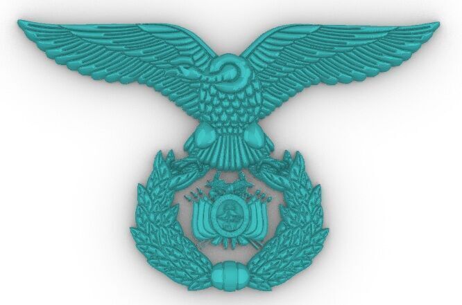 Escudo Fuerza Aerea Bolivia 3D print model_13