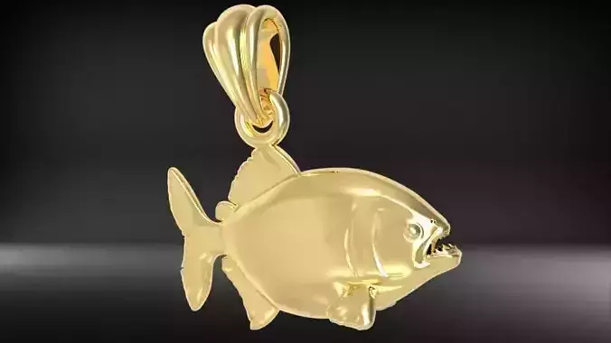 Gold Fish Pendant necklace charm